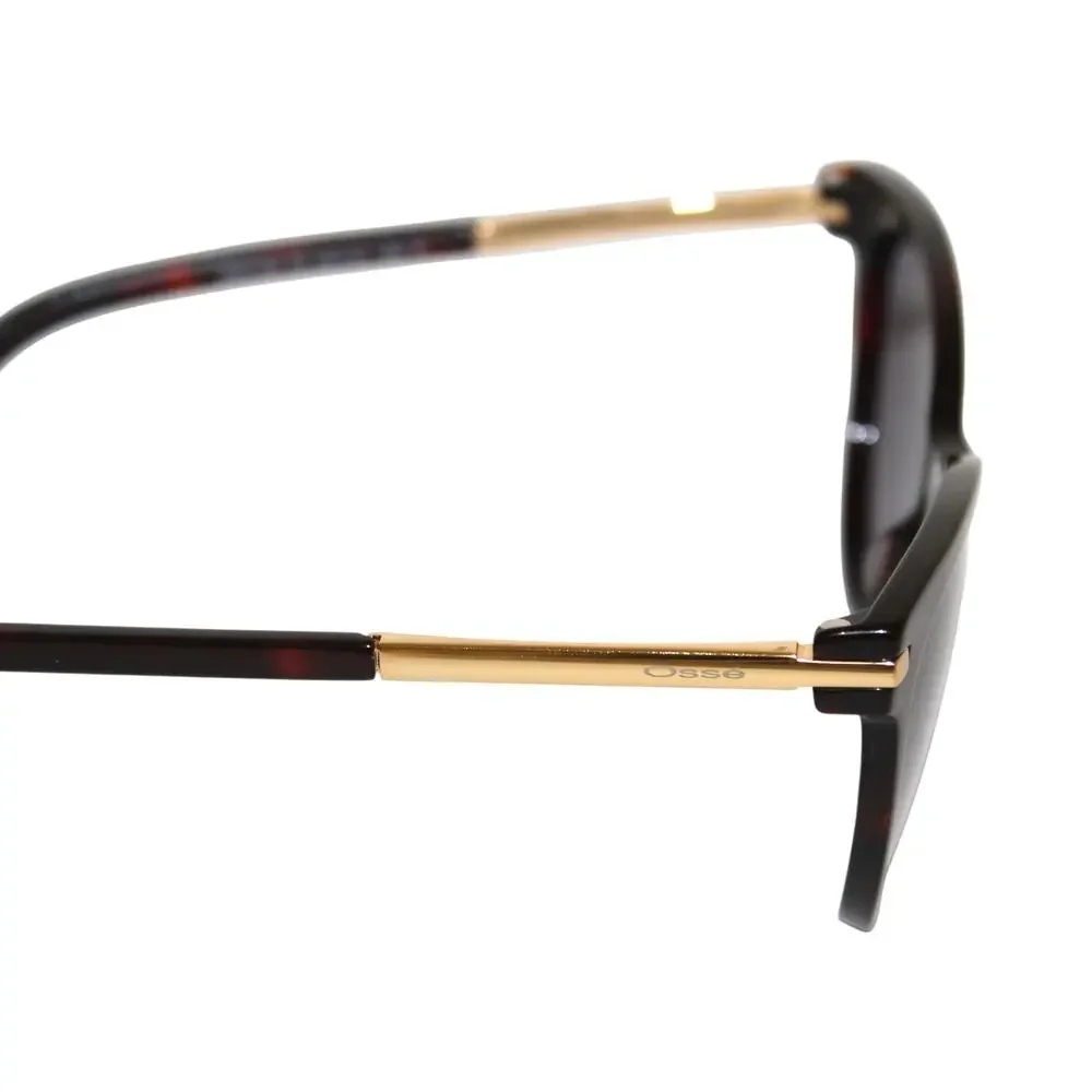 Osse Brown Gold Hardware Cateye Sunglasses